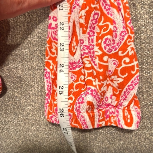 💞BODEN,ENCHANTING-PAISLEY, WOMENS TAPERED PANTS in PAPAYA, EUC,Size 10 Regular - Picture 7 of 9